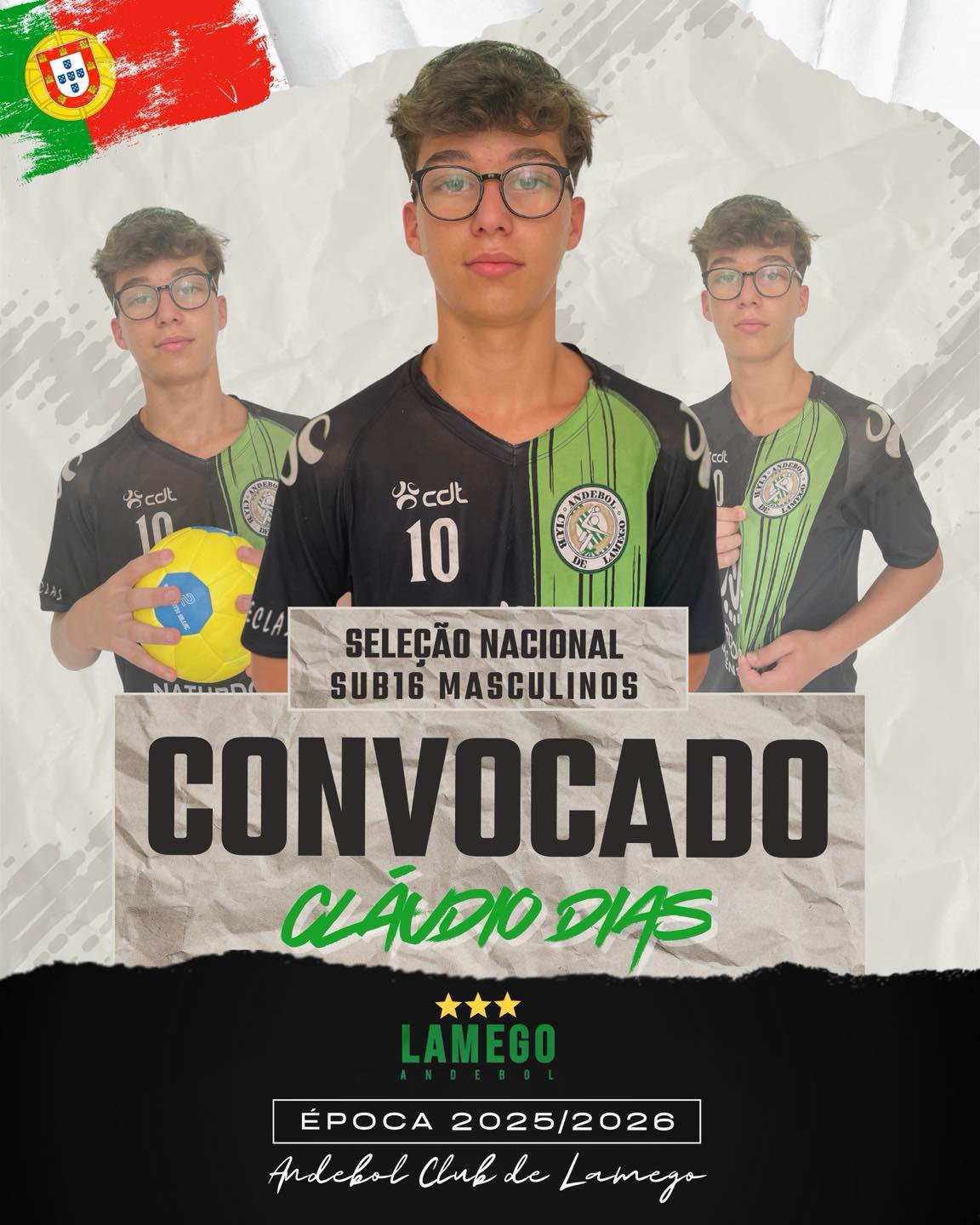 Claúdio Dias convocado para Estágio da Seleção Nacional de Sub16