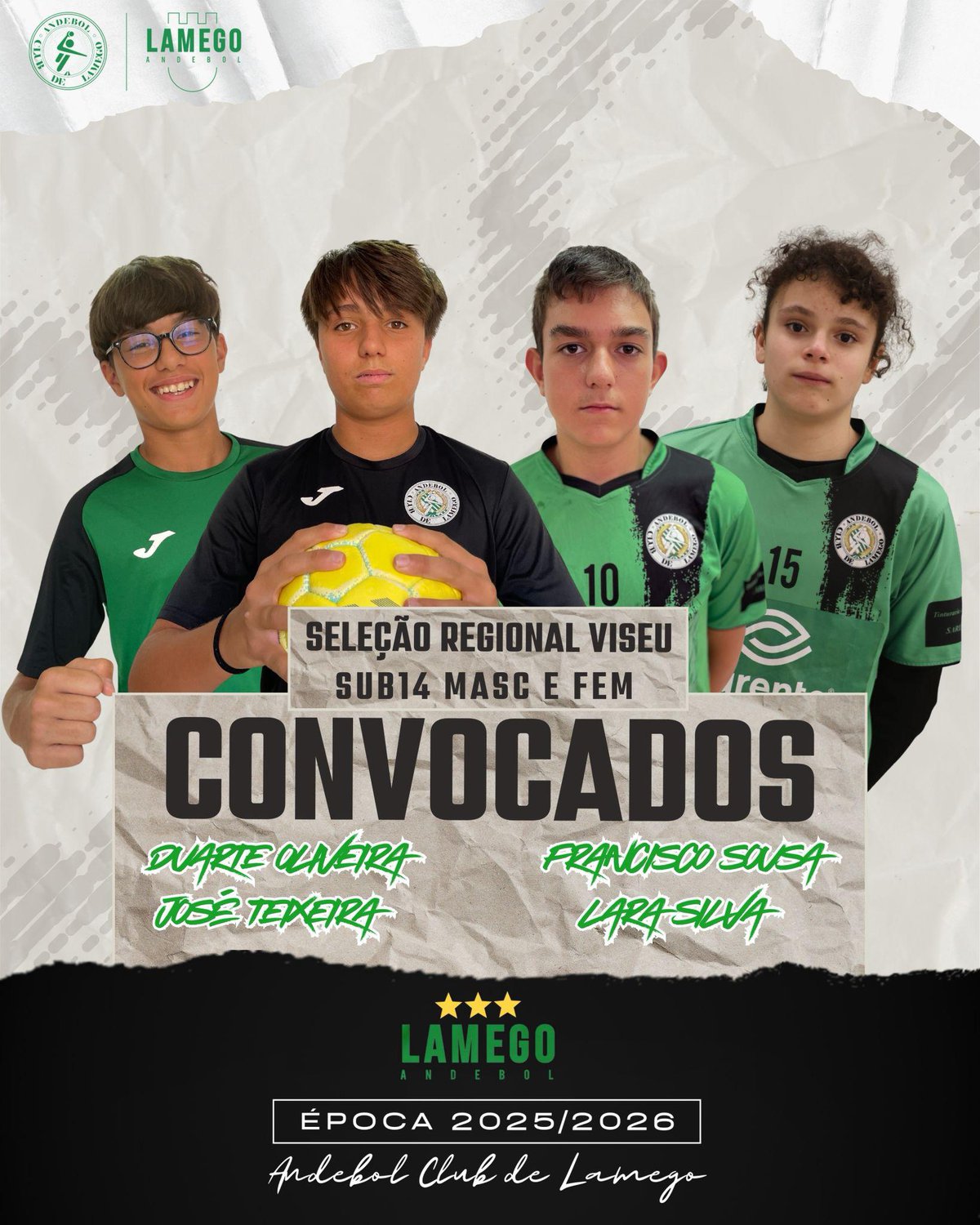 Quatro atletas do clube convocados para a Seleção Regional de Viseu