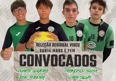 Quatro atletas do clube convocados para a Seleção Regional de Viseu