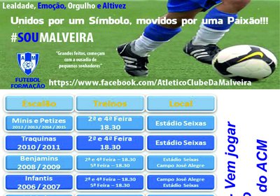 Futebol de Formação - Inscrições Abertas