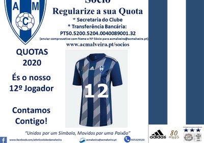 QUOTAS 2020 Já se encontram em Pagamento!