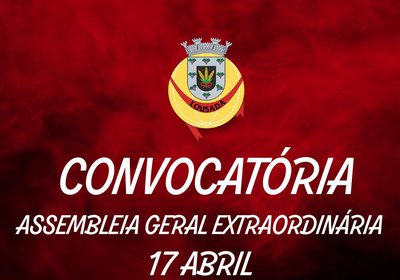 Assembleia Geral Extraoridinária a 17 Abril