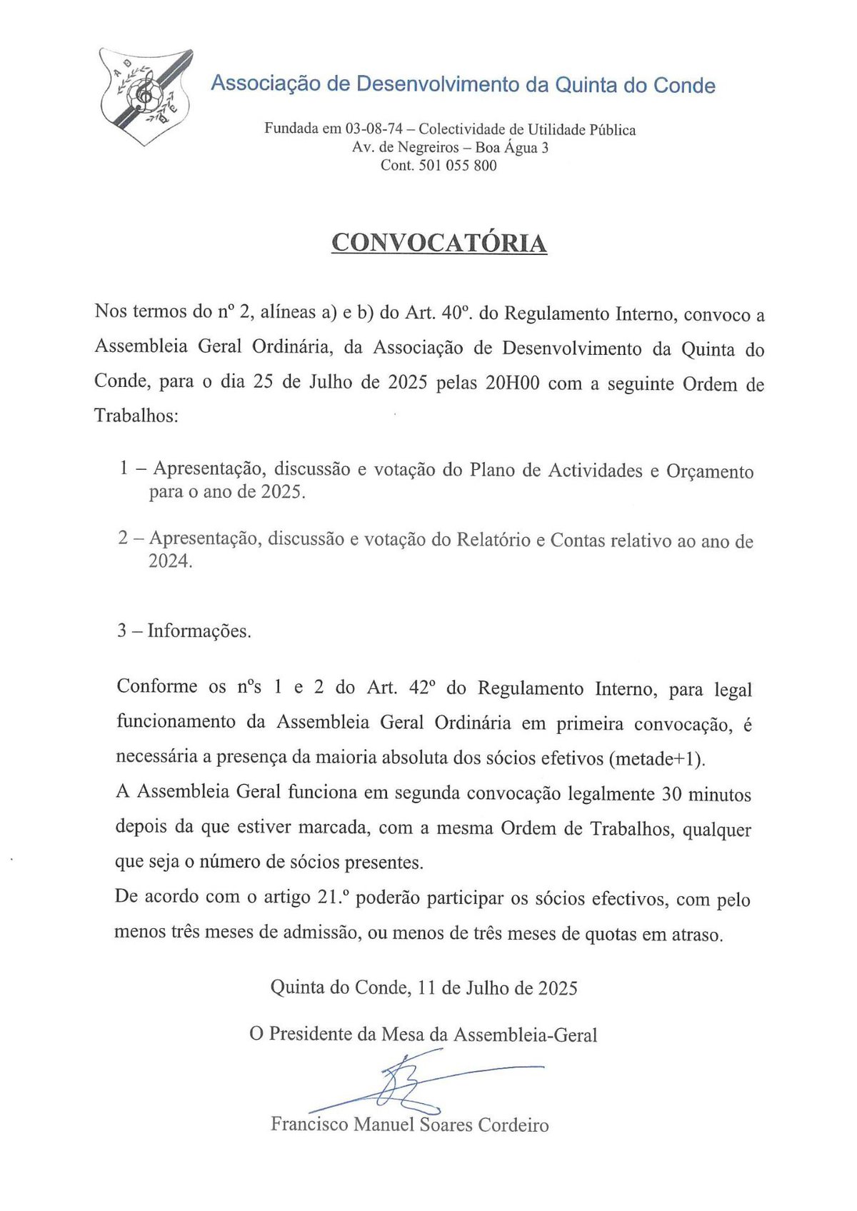 Convocatória