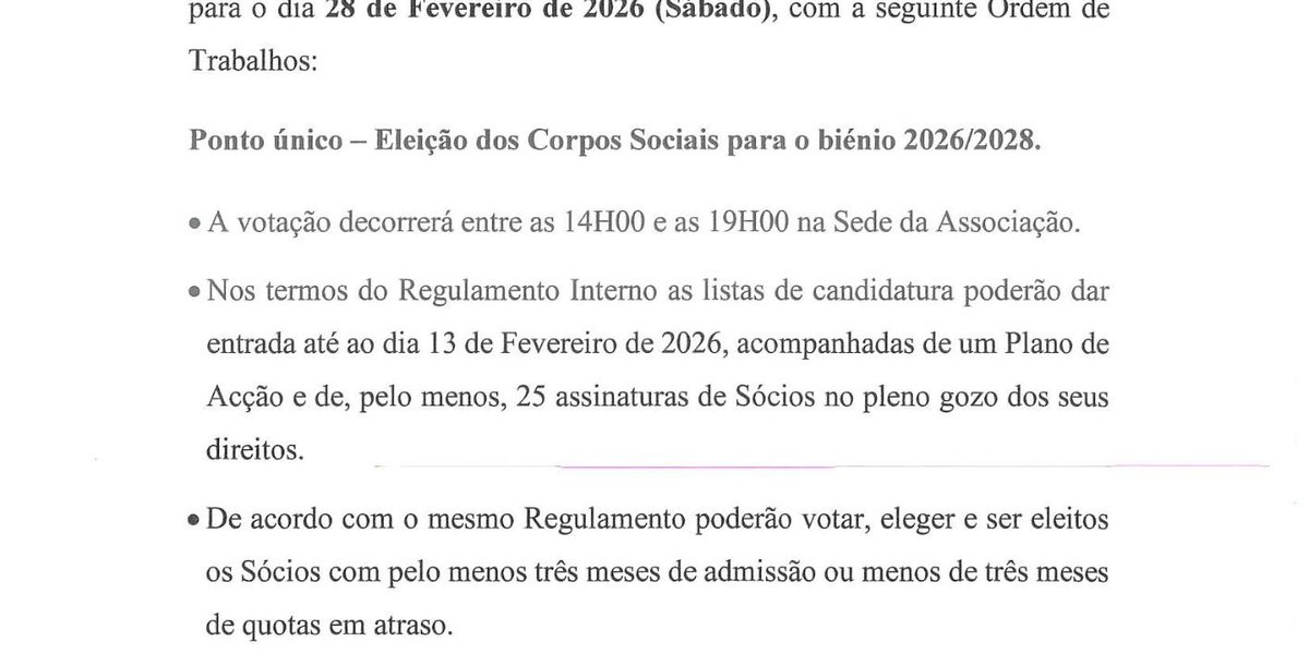 Eleição dos corpos sociais