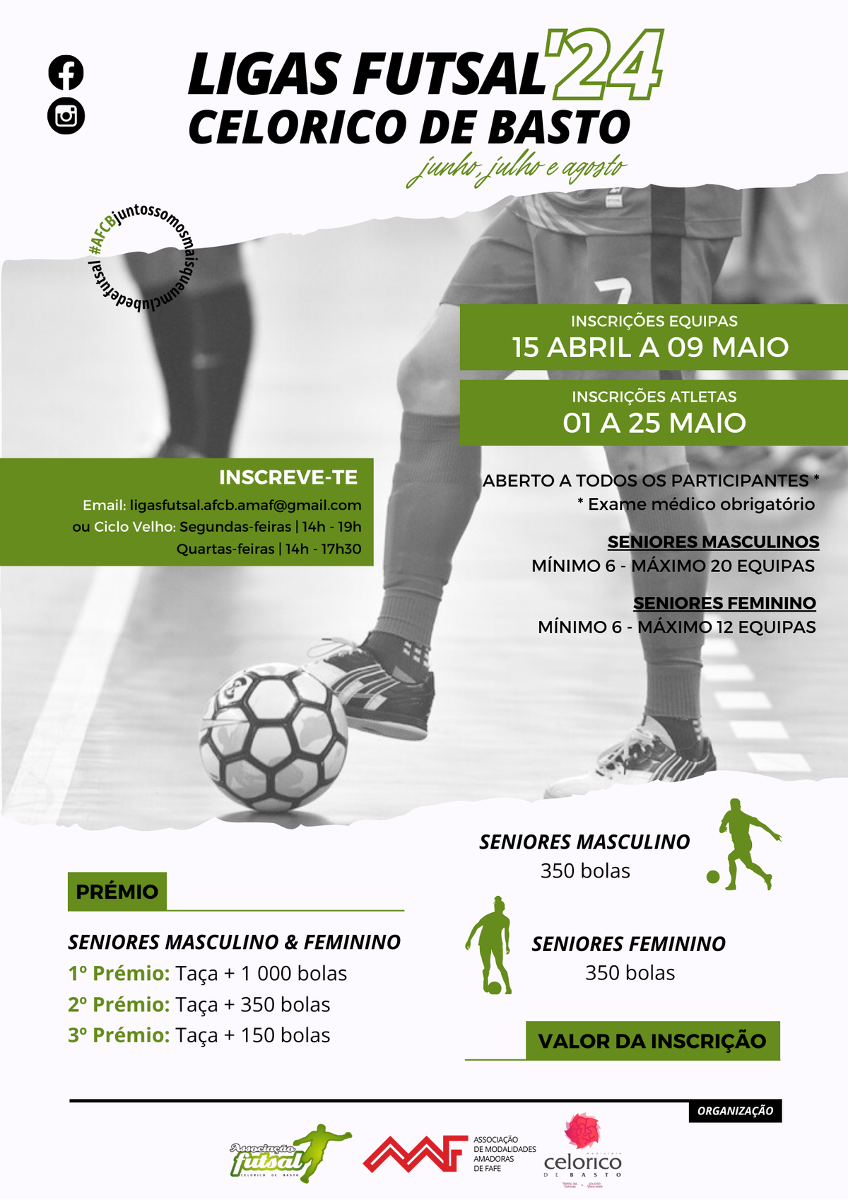 Abertura das Inscrições para as Ligas Futsal Celorico de Basto '24