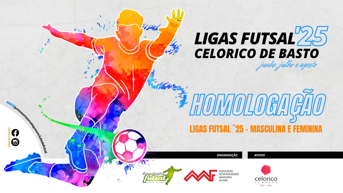 HOMOLOGAÇÃO DAS LIGAS FUTSAL ´25
