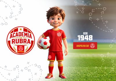 Anapolina SAF lança a Academia da Rubra, a escolinha de futebol da Rubra.