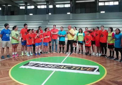 Treino conjunto das equipas de andebol adaptado (definciência intelectual) da ACASO/ACO e FIR/CVT