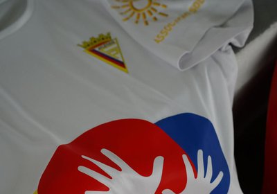 Aquecimento com a Tshirt Atlético de Valores