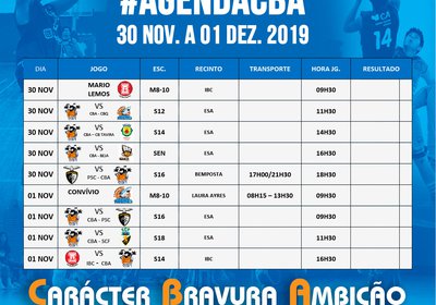 Jogos 30 Nov. e 01 Dez 2019