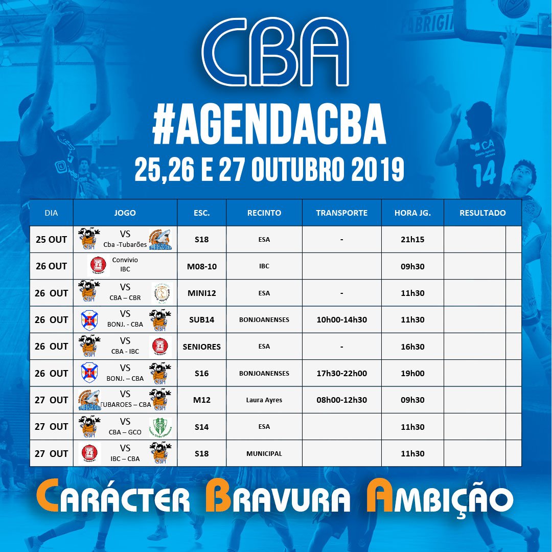 agenda 25,26 e 27 Outubro