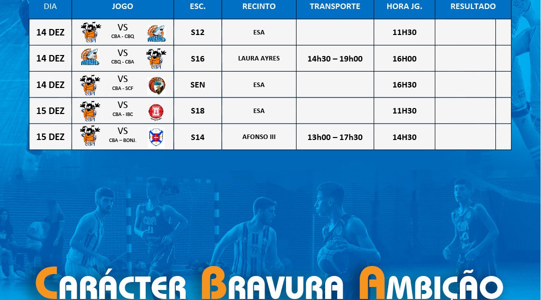 Jogos 14 e 15 Dezembro