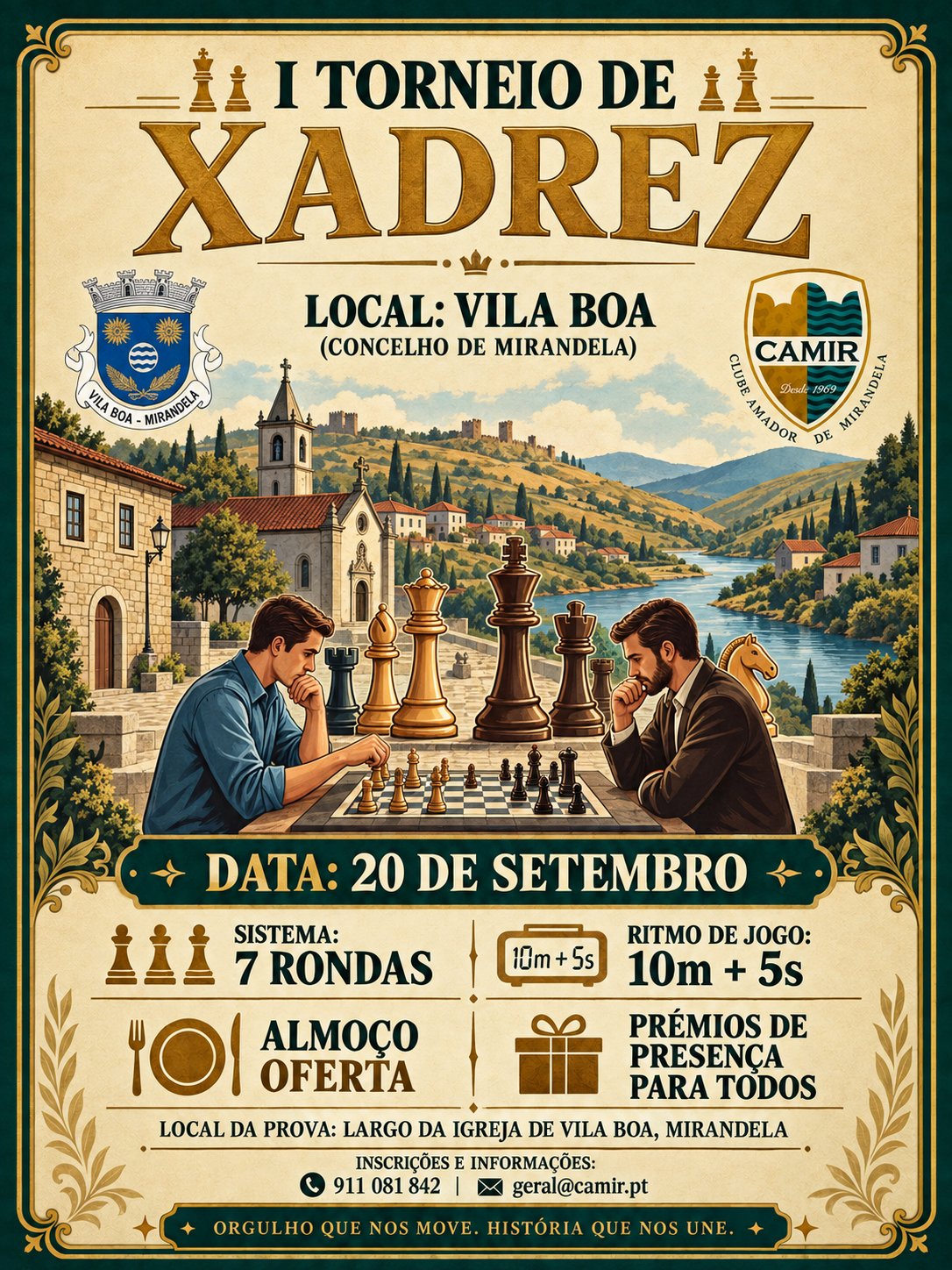 Vila Boa recebe o I Torneio de Xadrez no dia 20 de setembro
