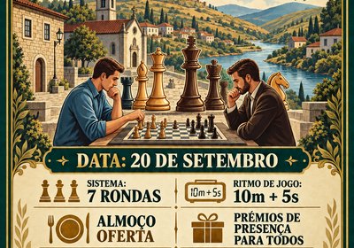Vila Boa recebe o I Torneio de Xadrez no dia 20 de setembro
