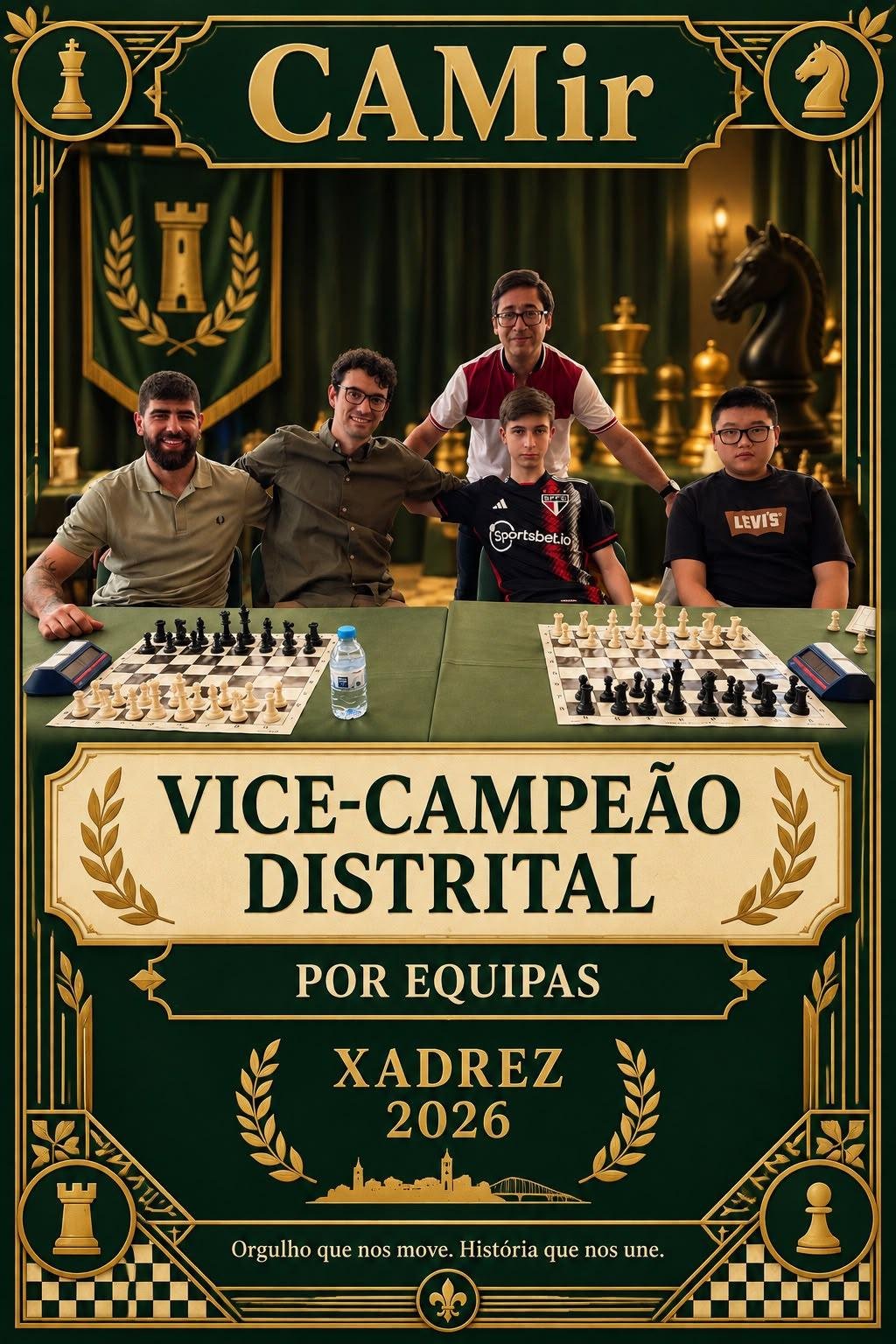 CAMir sagra-se Vice-Campeão Distrital por Equipas de Xadrez