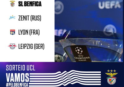 Calendário da fase de Grupos da Champions