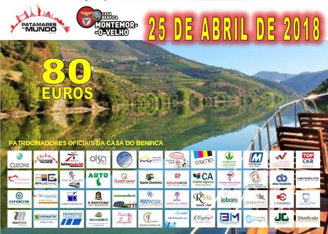 Benfiquistas e amigos, confraternizam na subida do Douro