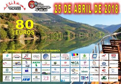 Benfiquistas e amigos, confraternizam na subida do Douro