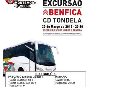 Excursão: SLBenfica VS CDTondela
