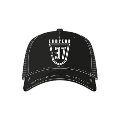 BONÉ PERFURADO PRETO CAMPEÃO 37 2018-19