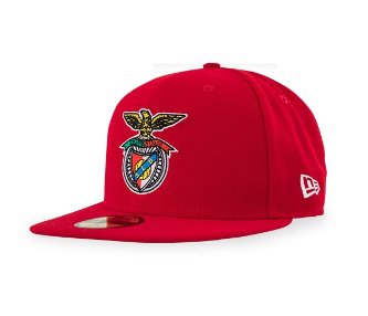Boné Vermelho com Pala Direita e Logo Cores