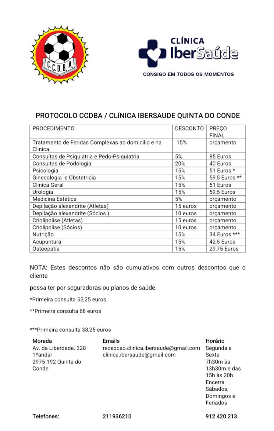 PROTOCOLO CCDBA E CLÍNICA IBERSAÚDE