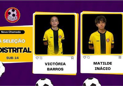 Victória Barros e Matilde Inácio - Seleção Distrital Sub-14.