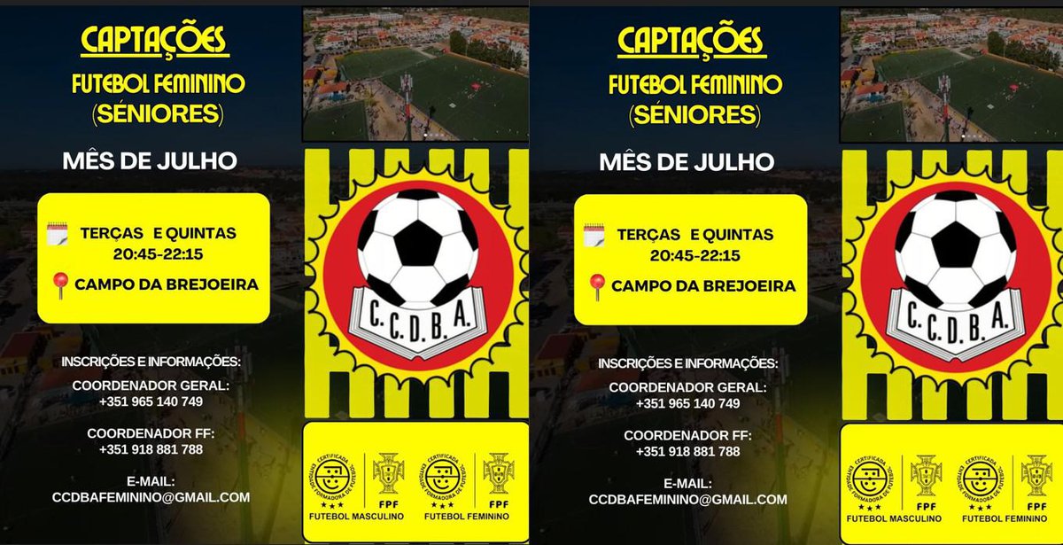 Captações - Futebol Feminino