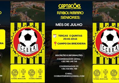 Captações - Futebol Feminino