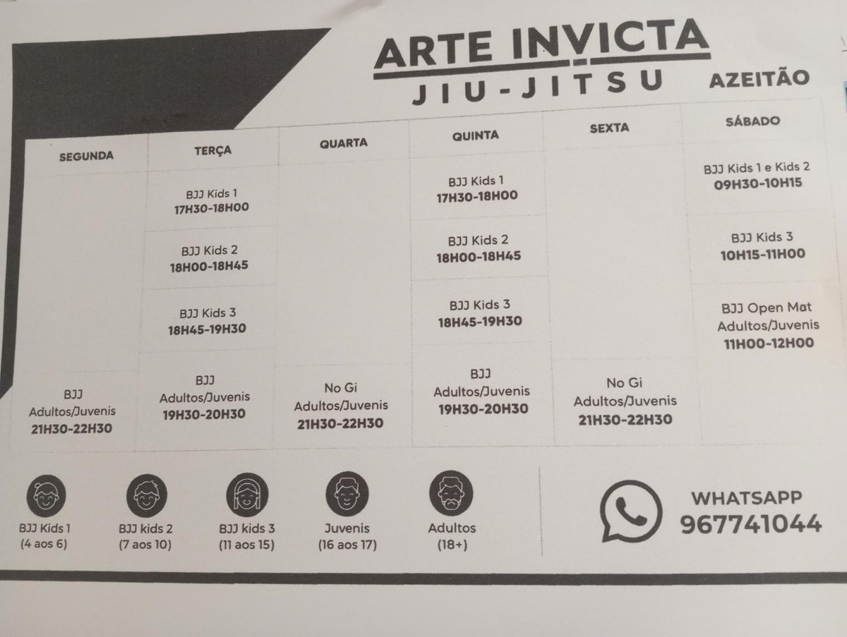 HORÁRIO JIU JITSU