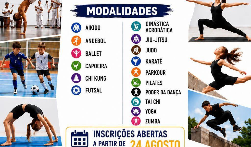 Inscrições Abertas a partir de 24 de Agosto