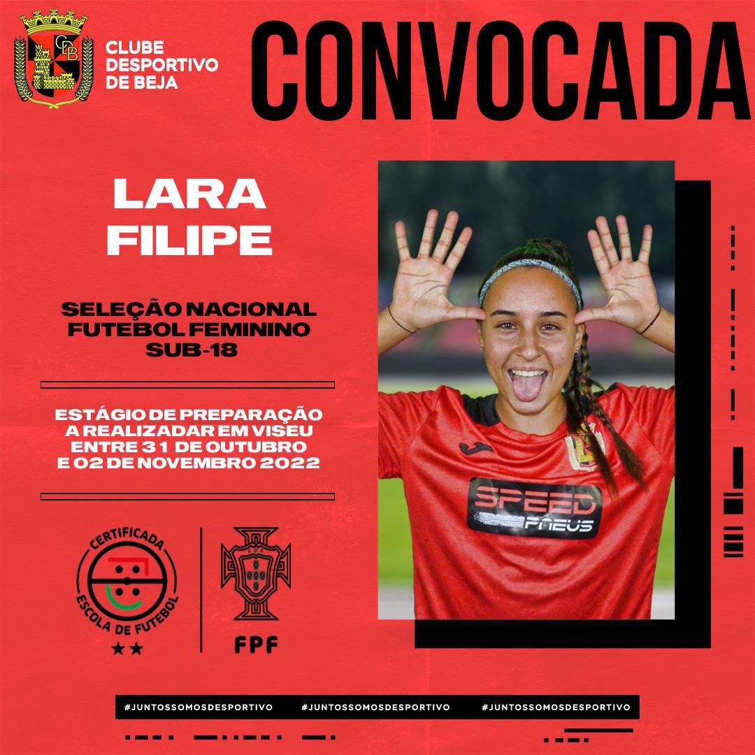 Lara Filipe convocada  Seleção Nacional Sub-18