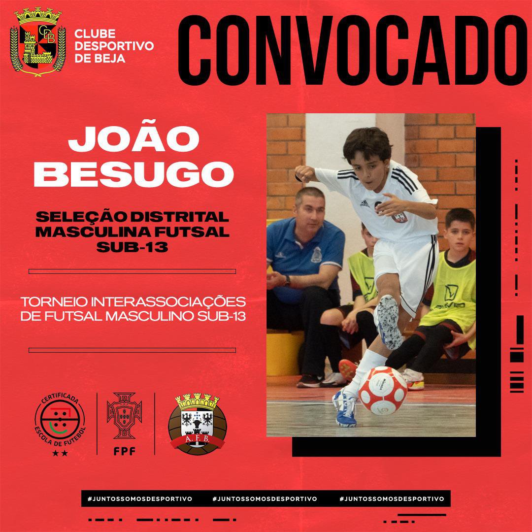 João Tomás na Seleção Distrital Masculina de Futsal Sub-13