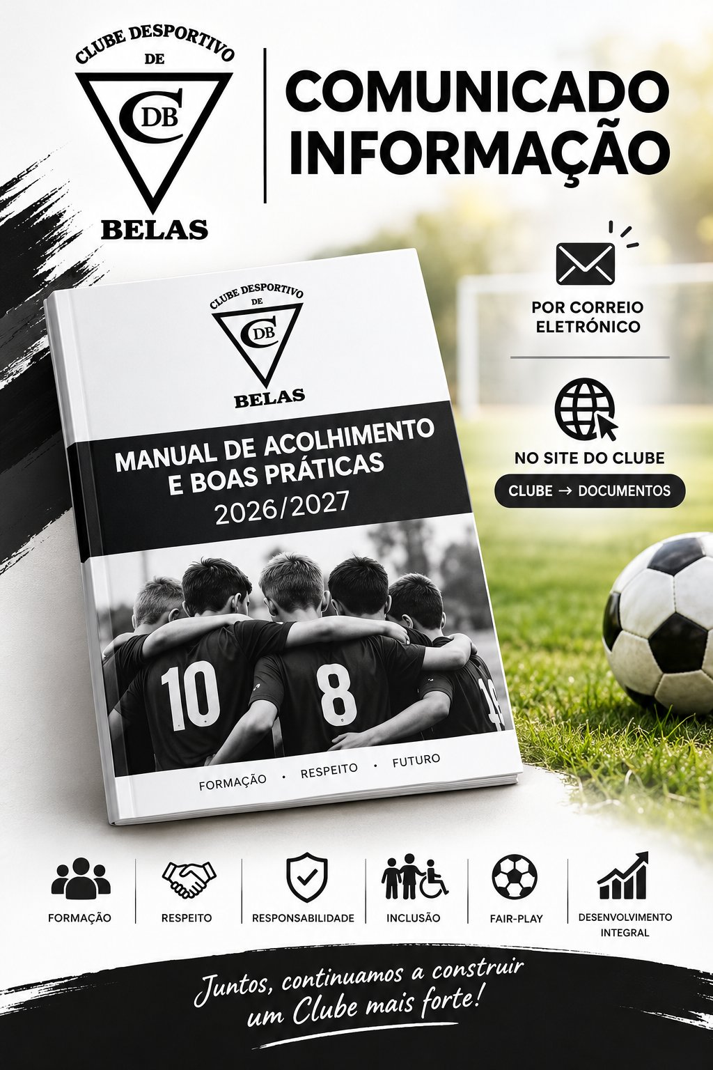 CD Belas apresenta o Manual de Acolhimento e Boas Práticas 2026/2027