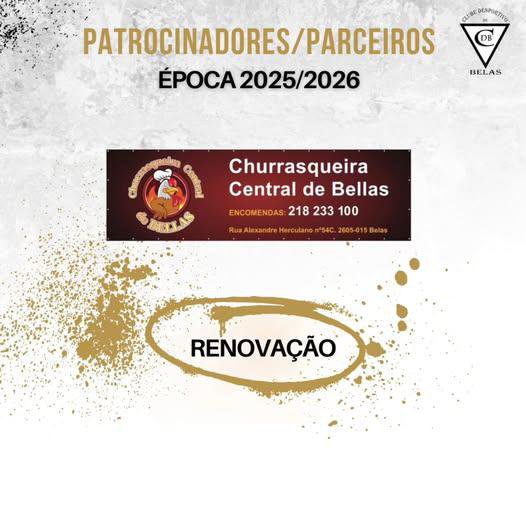 Renovação de Patrocínio! Obrigado @churrasqueiracentraldebellas