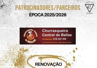 Renovação de Patrocínio! Obrigado @churrasqueiracentraldebellas