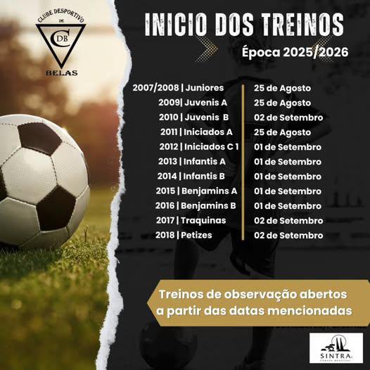 Ansiosos pelo início dos treinos ? Aqui estão as datas que tanto esperavas....