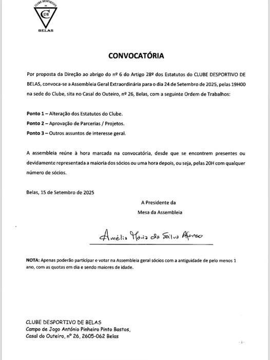 Assembleia extraordinária