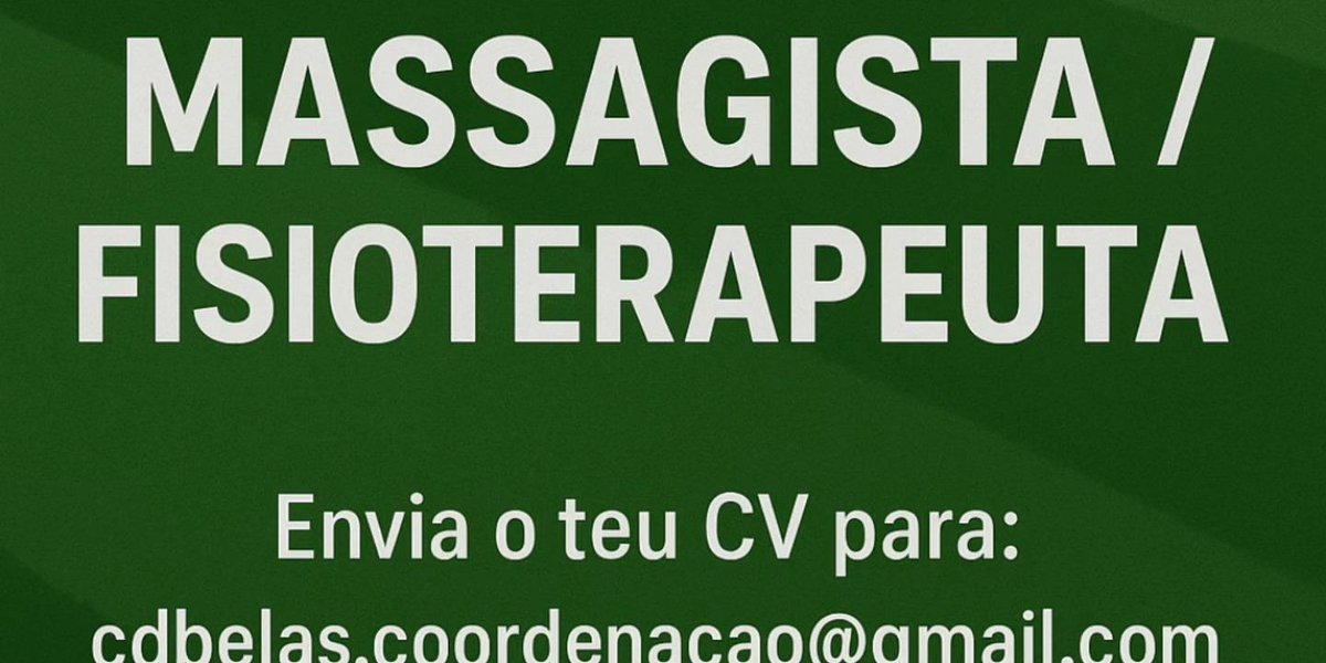 Recrutamento massagista/fisioterapeuta
