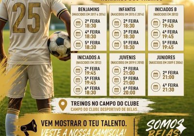 Treinos de Observação - Escalões de Formação