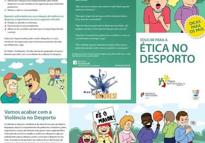 O Exemplo Começa na Bancada  Aplaude o jogo. Respeita quem joga.