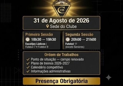 Reunião de Pais Marca Arranque da Época 2026/2027