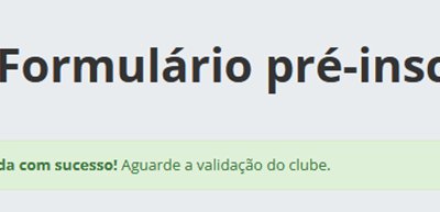 Inscrição garantida