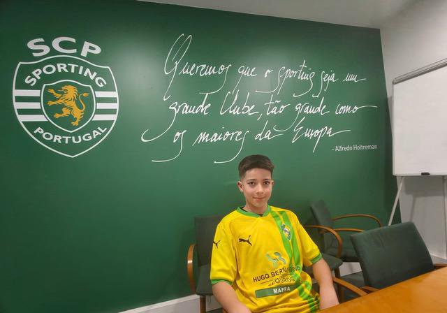 Jovem atleta do CD Mafra segue percurso no Sporting Clube de Portugal