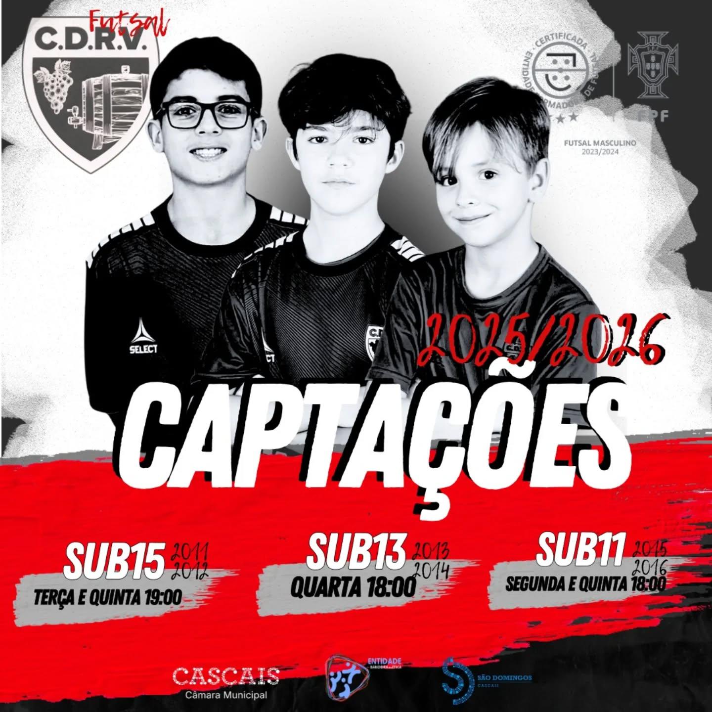 Captações Sub 11 - Sub 13 - Sub 15