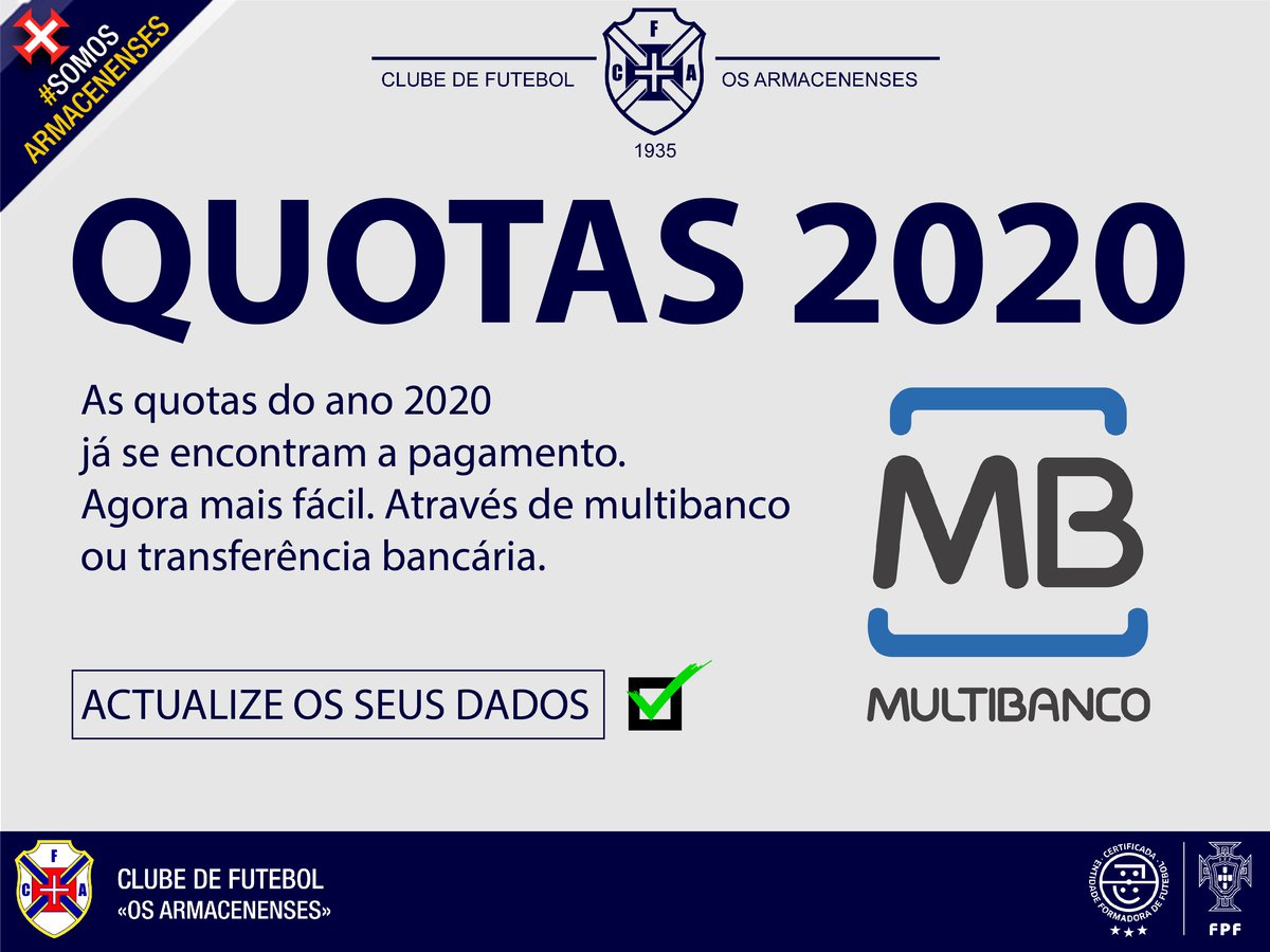Quotas do ano 2020 a pagamento.