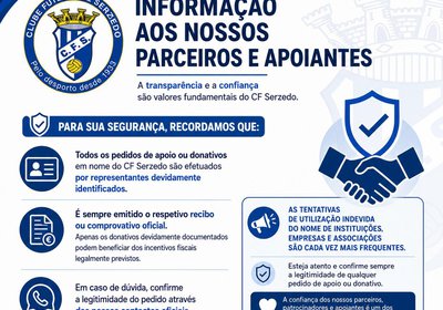 Informação Aos Nossos Parceiros e Apoiantes