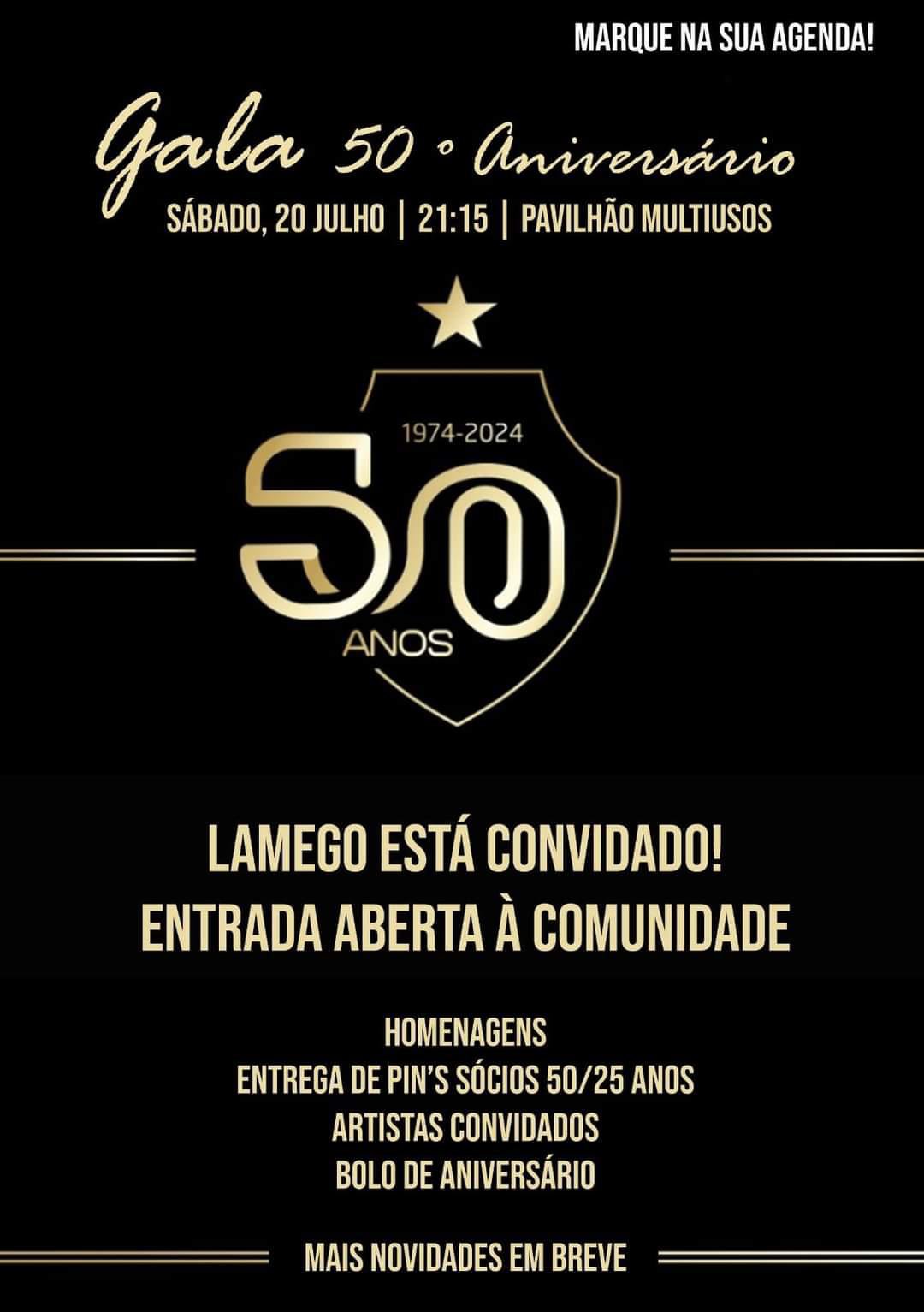 Convite - Gala 50° Aniversário.