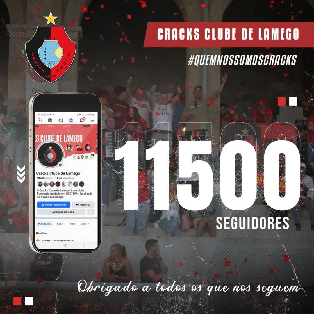 11.500 Seguidores no Facebook.