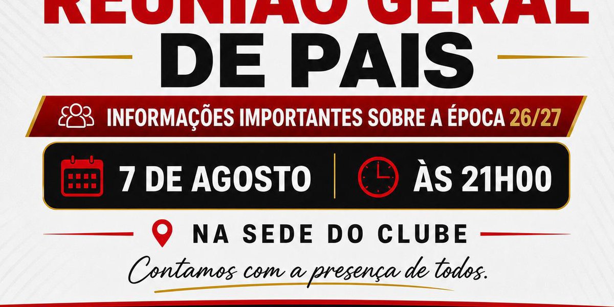 REUNIÃO GERAL DE PAIS.